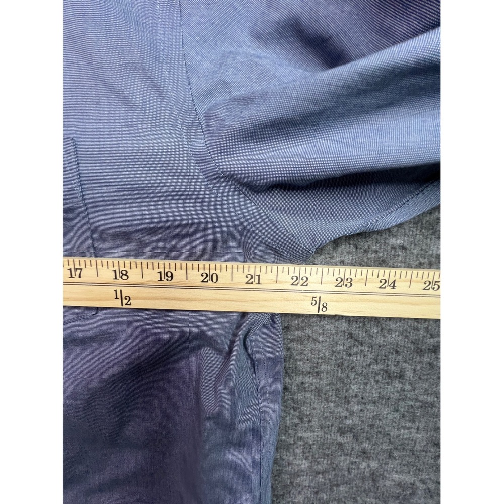 UNTUCKit Pro-Cesare Mens Large Slim Fit Wrinkle Free Navy Button Down Shirt - Picture 10 of 11